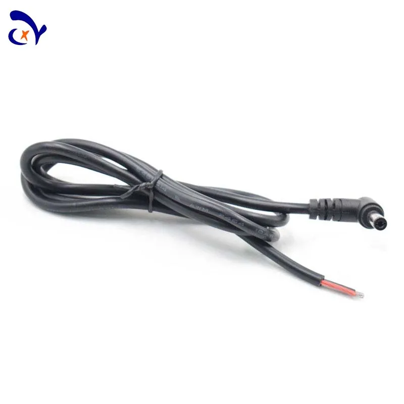 1PCS 90 Degree Right Angle DC5.5*2.5mm Power Plug Adapter DC Power Connector All Copper L-type Elbow Cable