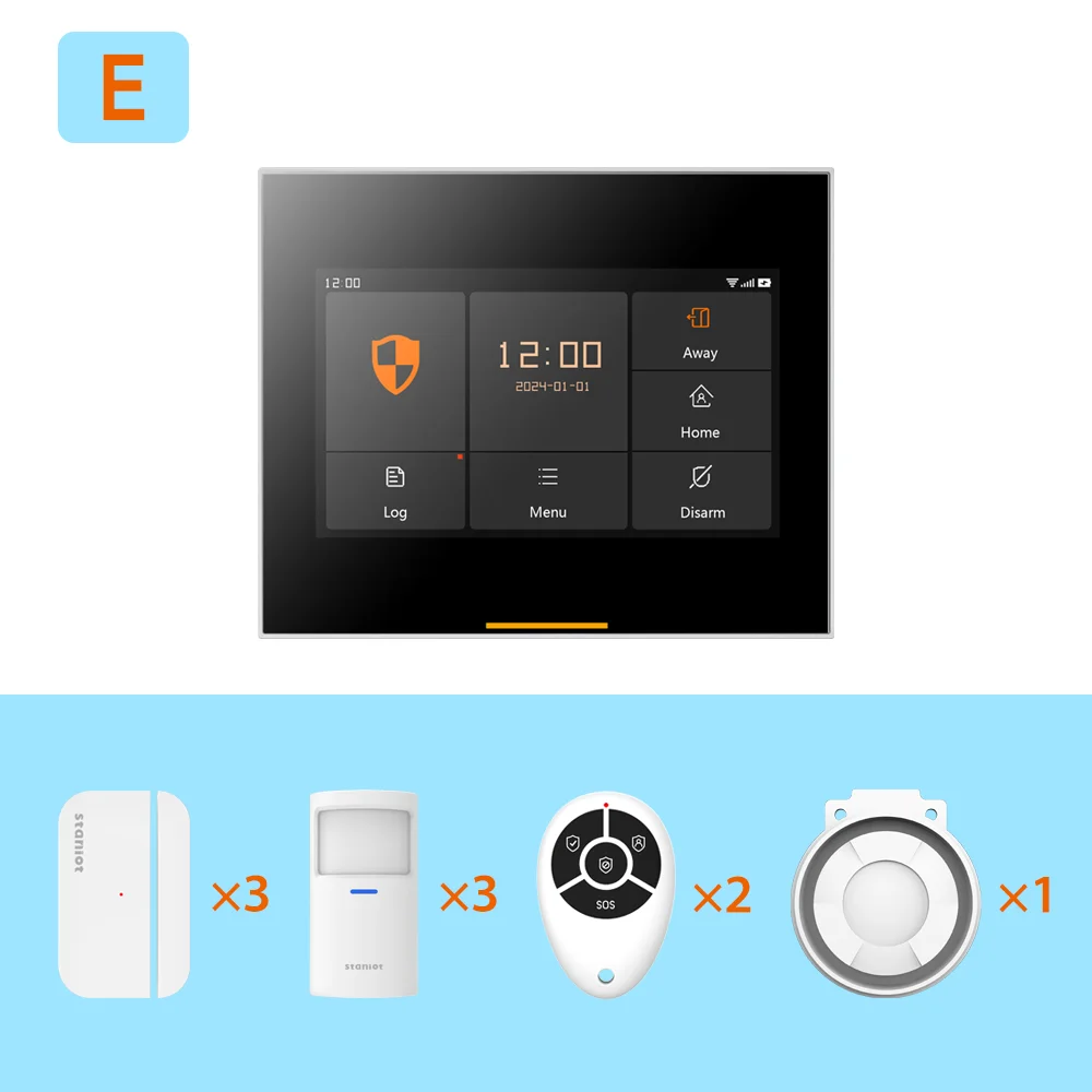 Staniot 433MHz Draadloze Beveiliging Kits WiFi 4G Tuya Smart Home Security Alarmsysteem Werkt met Alexa Google APP Remote - afbeelding 1