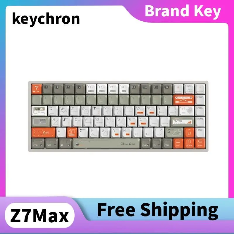 

Keychron Z7MAX 3-Mode Low-Profile Mechanical Keyboard Gasket Mount Ultra-Thin 84-Key Compatible Mac/Win Aluminum Frame