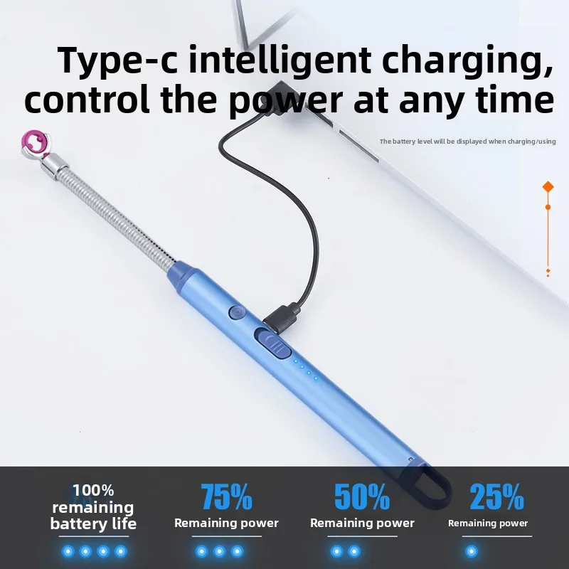 نوع C قابلة للشحن الكهربائية المحمولة قوس أخف المنزل شمعة موقد غاز نبض البلازما يندبروف عديمة اللهب سلامة الإشعال بندقية