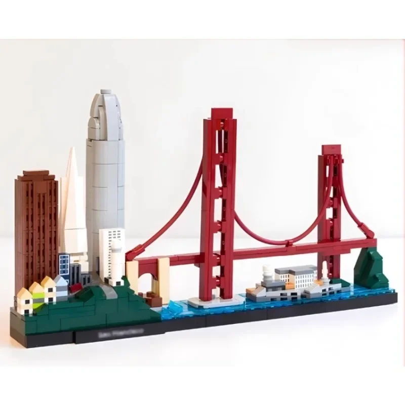 Auf Lager 595 stücke Architektur San Francisco Bausteine Modell passen Spielzeug für Kinder Weihnachts geschenk