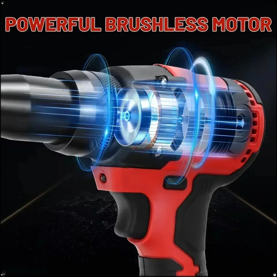 Cordless Brushless 4.8MM Rivet Gun Electric Riveter Gun Automatic Riveter With LED Light Tool  Fit Milwaukee Battery