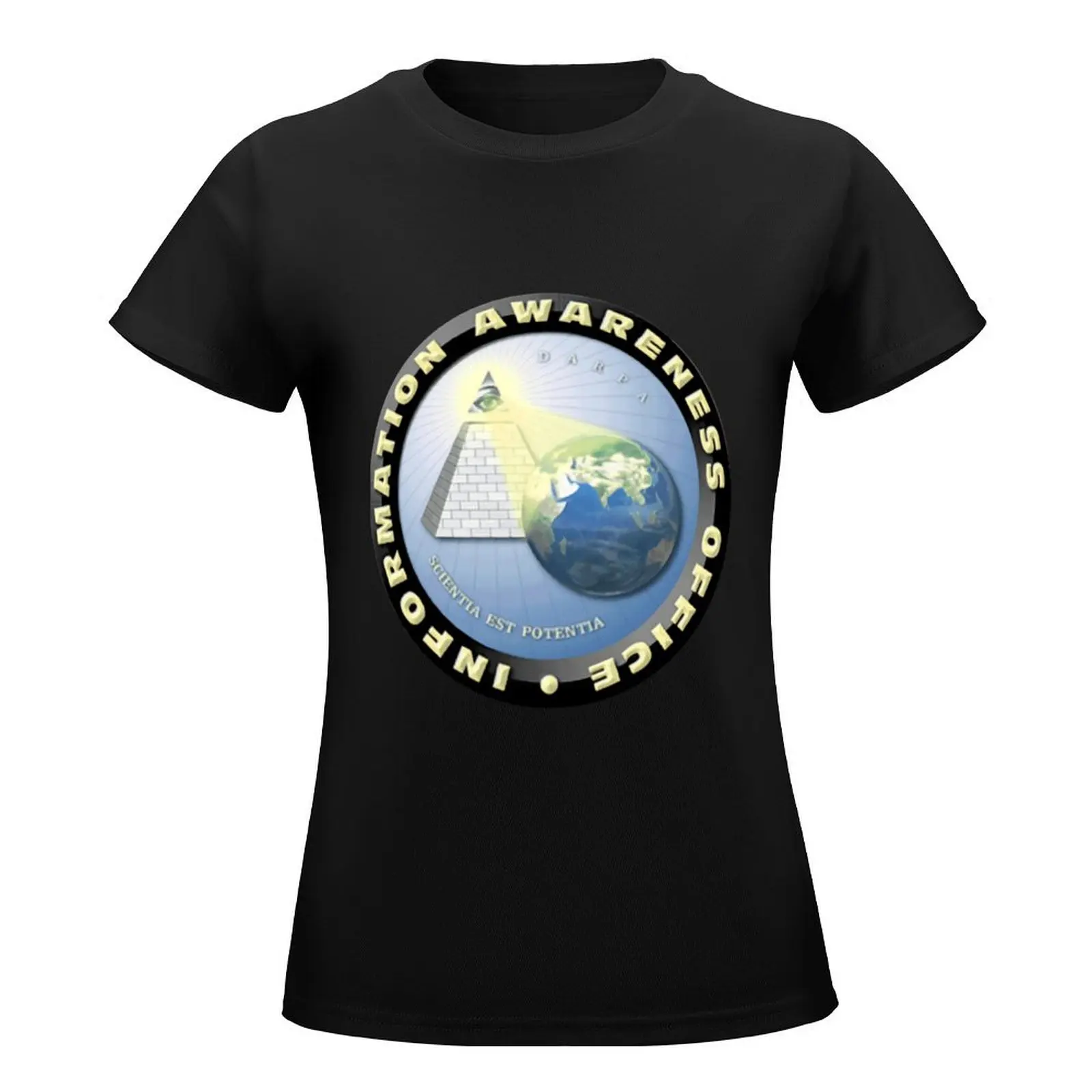 Information Awareness Office (IAO) Logo T-Shirt graphics funnys white t-shirts for Women