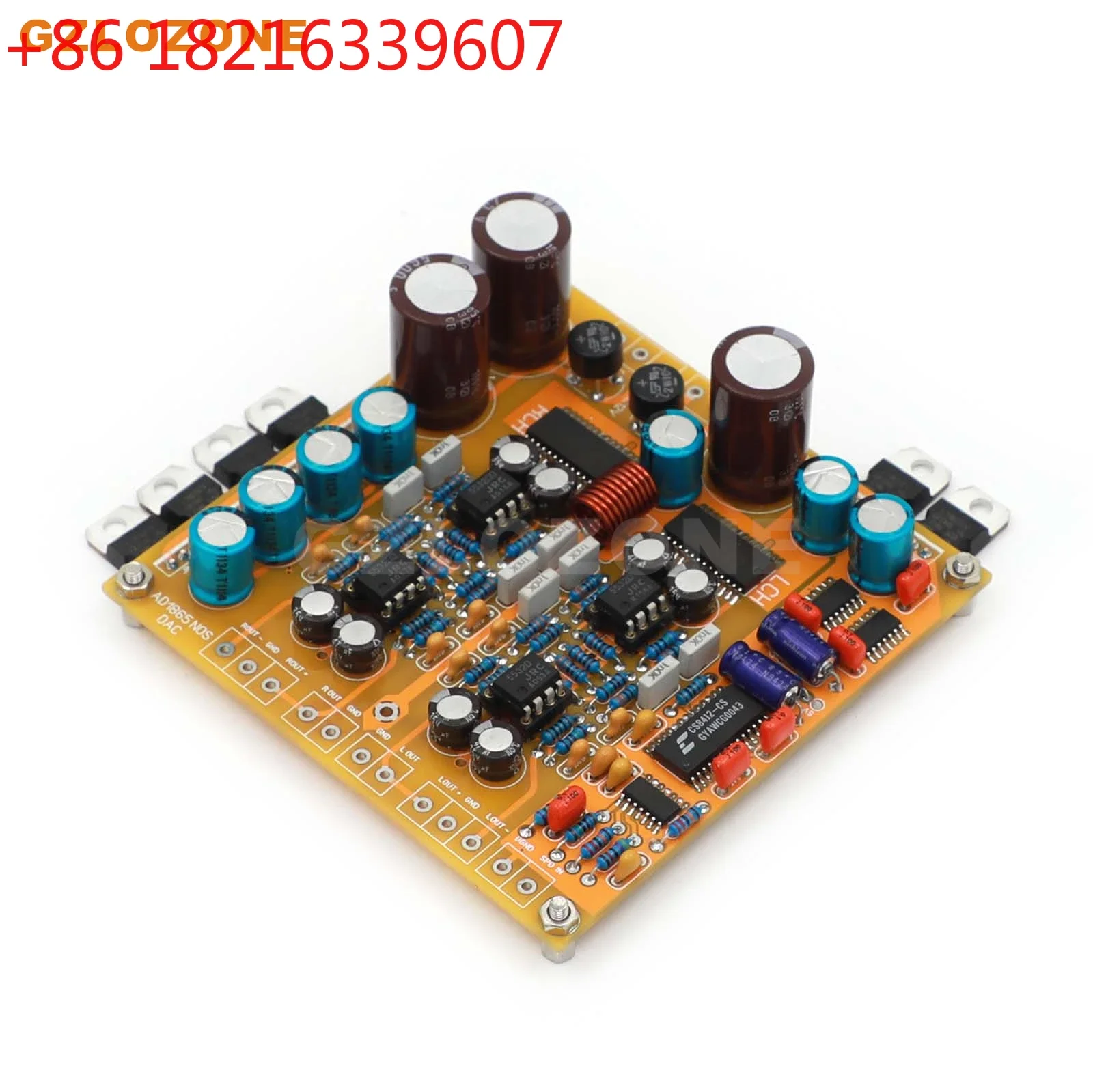 Assembled HIFI Stereo Dual AD1865R NOS DAC Audio Decoder Finished Board Supports RCA Analog And XLR Balanced Outputs