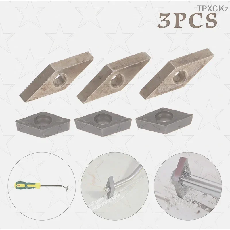 3Pcs Grout Stripper Tools, Rhombic Cement Opening Cone & Caulking Seam Construction Accessories
