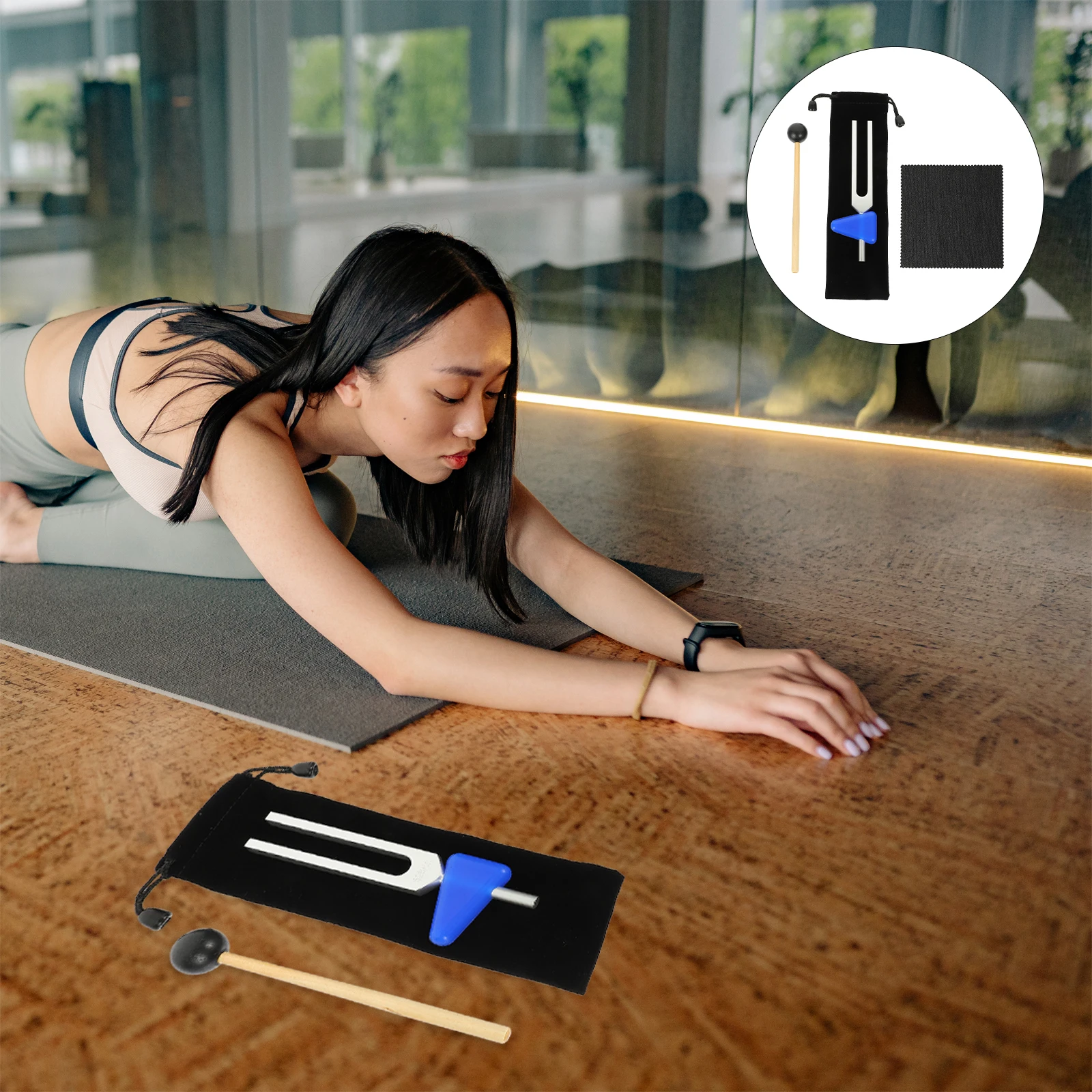 1 مجموعة ضبط شوكة اليوغا العلاج الطبيعي أداة سبائك الألومنيوم الصوت الشوك عدة شقرا العلاج أداة الشفاء الطبي للعلاج