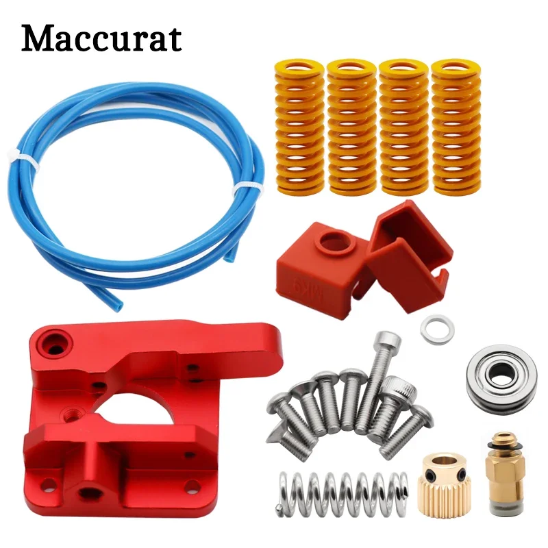 3D Printer Upgraded Long-Distance Remote Metal Ender 3 CR10 Extruder+Leveling Spring+PETG Tube+MK9 Silicone Sleeve Cover J-head