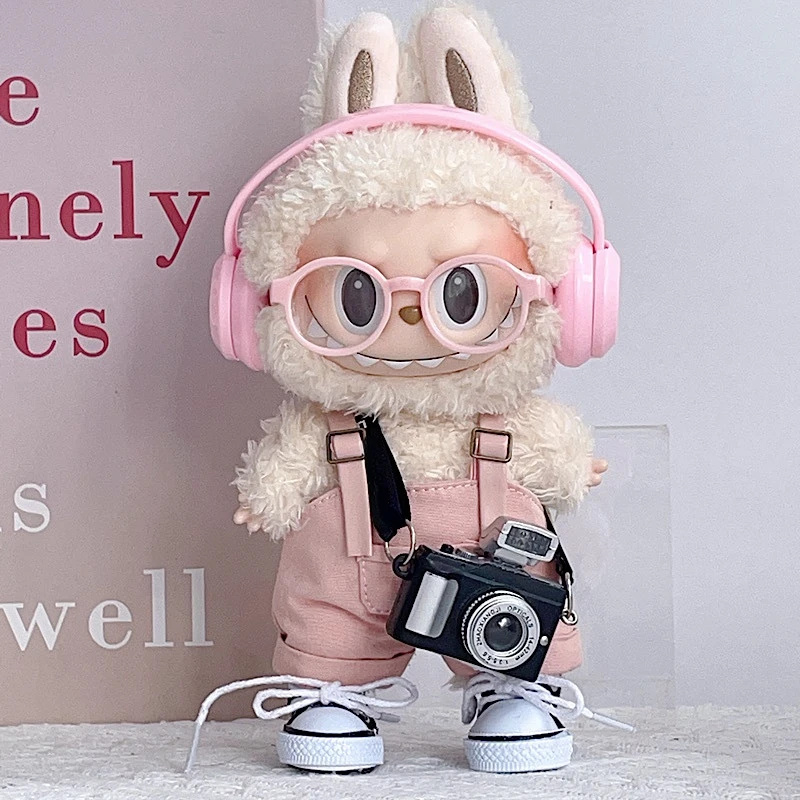 

15/17cm 1st - 3rd Gen Labubu Cute Trendy Accessories Headphones Glasses Camera Outfit Collection