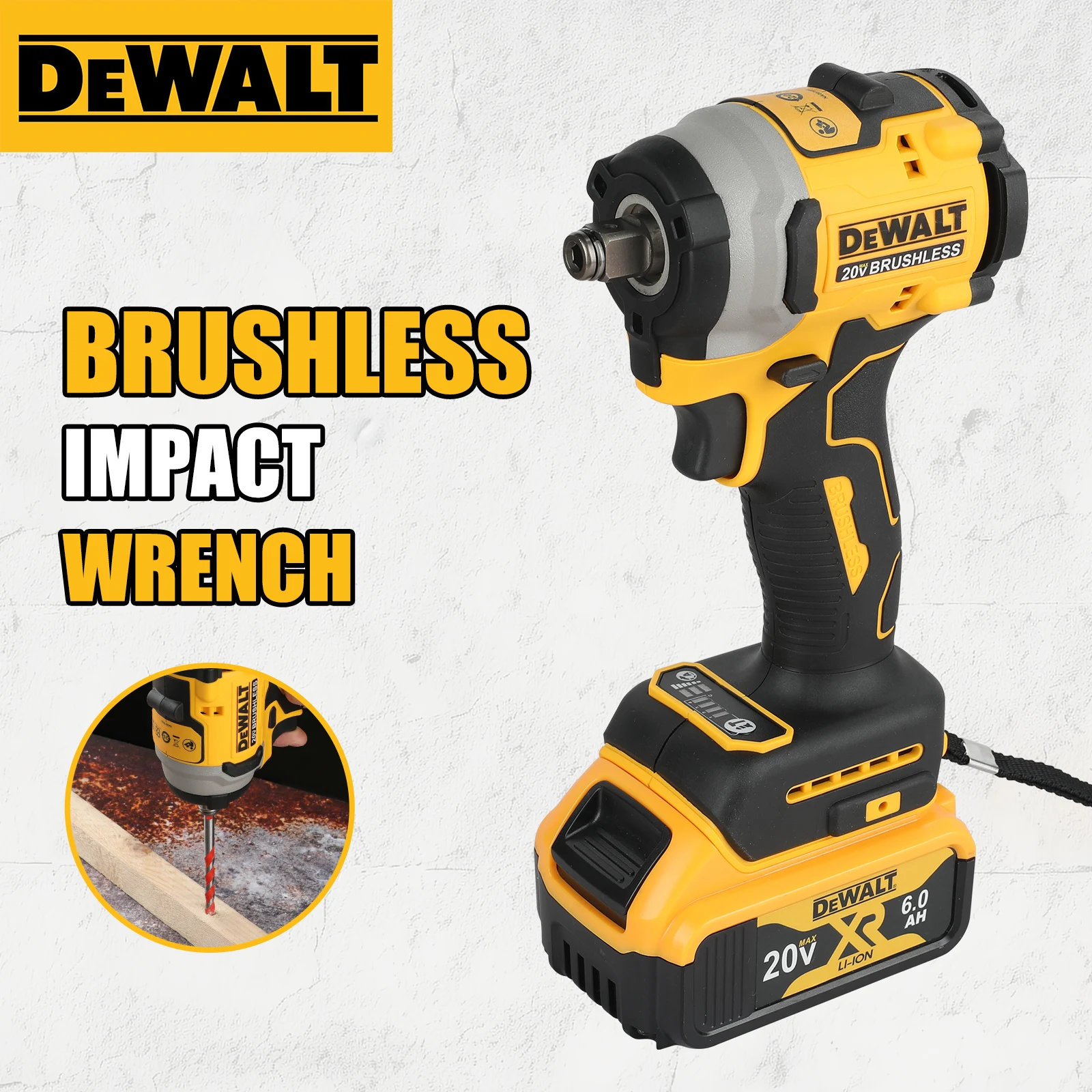 

Dewalt DCF850 20V Rechargeable Cordless Impact Wrench: Lithium - Powered for Maximum Torque - Your Ultimate Power Tool