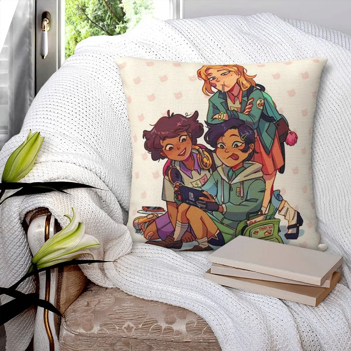 Amphibia Anne,Marcy And Sasha Square Pillowcase Pillow Cover Polyester Cushion Decorative Comfort Throw Pillow for Home Bedroom