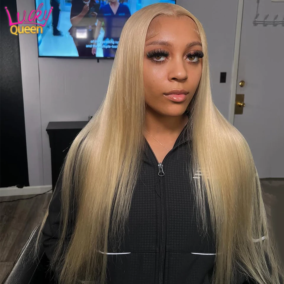 

Blonde Wig Straight Human Hair Wigs 100% Colored 13X4 Hd Lace Front Wig Brazilian Wigs Original Pre Plucked Glueless Cosplay