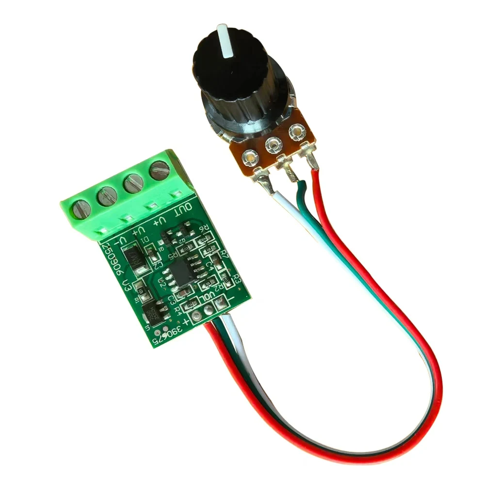LED Manual Dimmer, Manual Knob Controller, 8A, 5V/12V/24V Adjustable Speed Regulator 8A