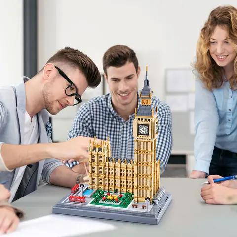 6473pcs London Big Ben Building Blocks Set World's Famous Architecture Model Micro Bricks High Difficulty Adult Assembled Toys