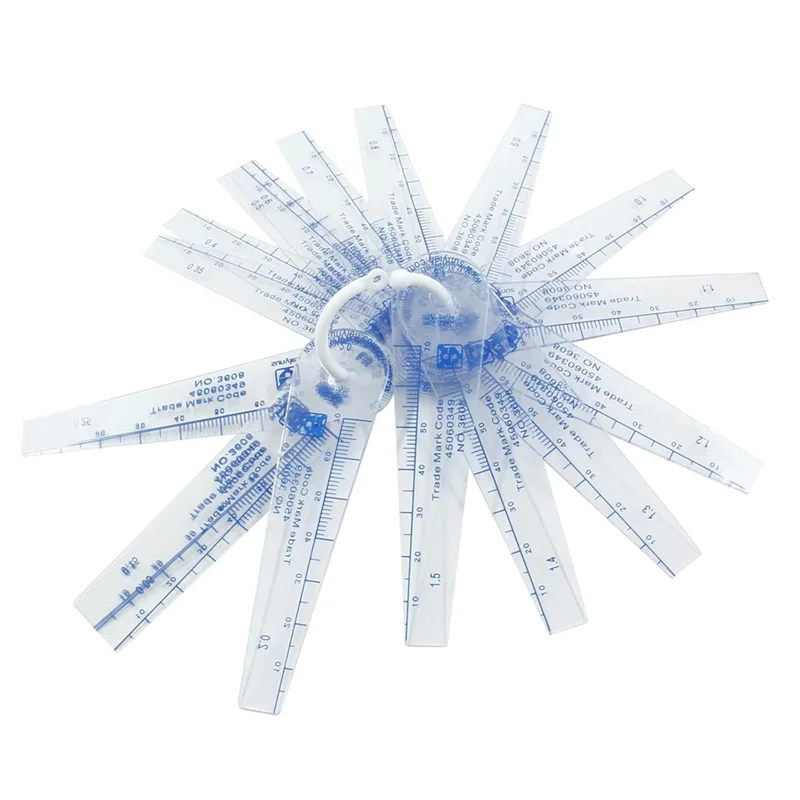 

ABRW-Plastic Feeler Gauge 0.05-2Mm Thickness Measuring Tools 20 In 1 Feeler Gauge For Measuring Gaps