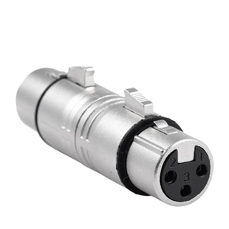BAAN-2PCS XLR vrouw-vrouw XLR 3-pins vrouwelijk naar 3-pins vrouwelijk adapter, geslachtswisselaar, microfoonvatverlengingsconverter