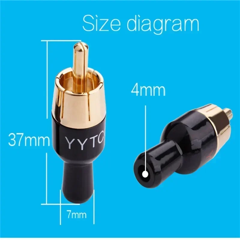 RCA Connector Audio Plug Speakon Connectors Speaker Terminals for Soldering 4mm Video Cable RCA Male Jack Amplifier Mixer Plugs