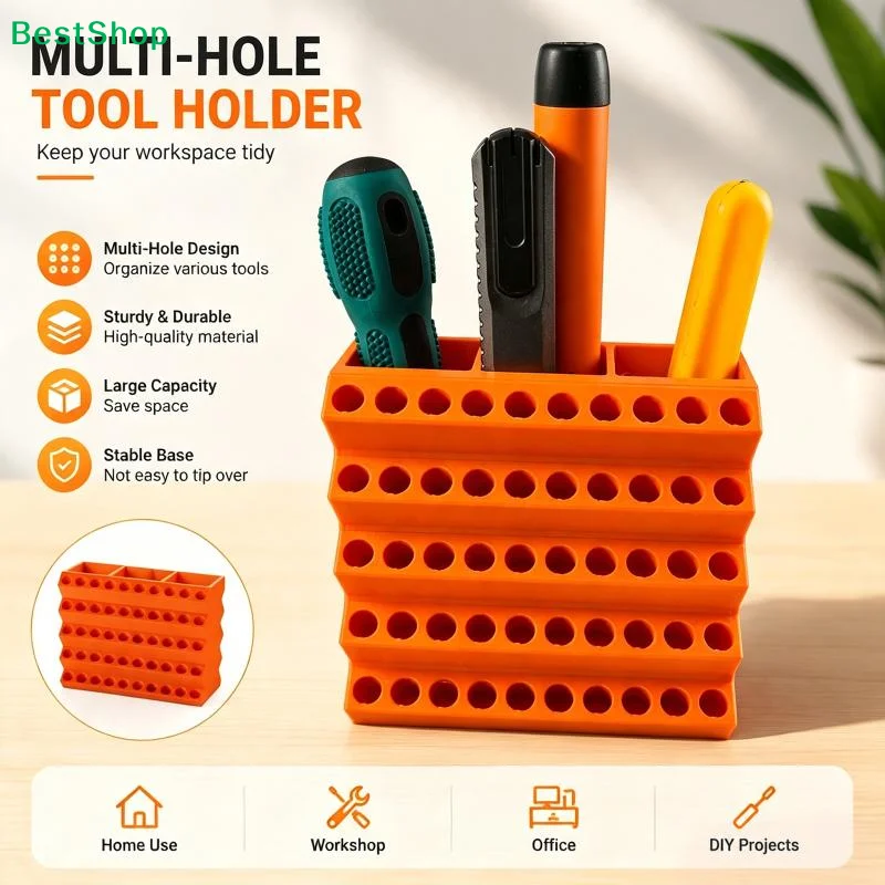 Drill Case 50 Holes Screwdriver Bit Holder Plastic Save Space Drill Bits Organizer Easy Storage Bit Storage Tool Tool Storage