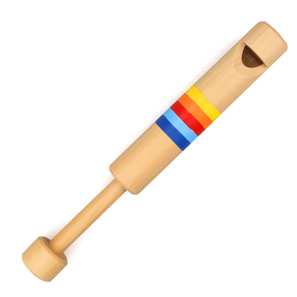 

Wooden Whistle Mini Musical Toys Flute Educational Learning Pull-Push Toddler Instruments