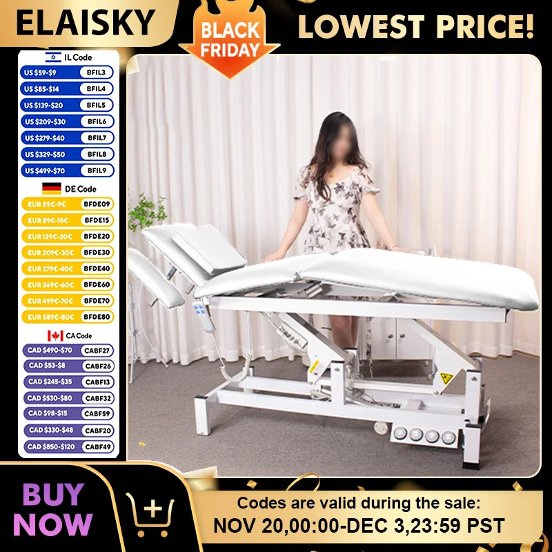 

Automatic Massage Bed Multi Function Tattoo Massage Bed Adjusting Physiotherapy Bed Electric Lifting Beauty Bed Beauty Salon