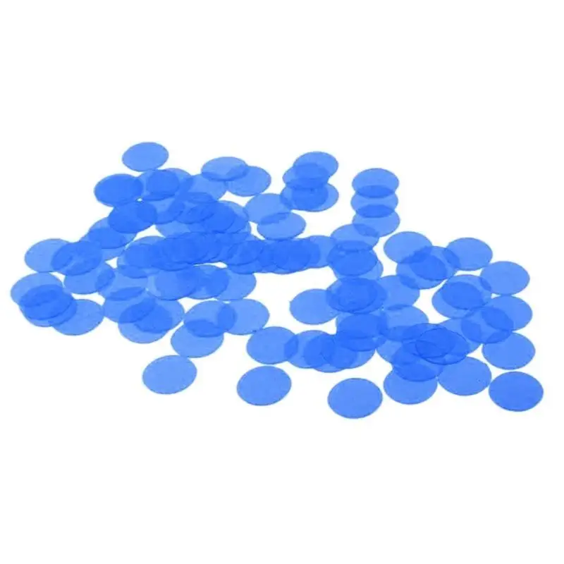 652F 100 قطعة عدادات رقاقة البنغو الملونة لعبة عد البنغو قلم تحديد الرقاقة