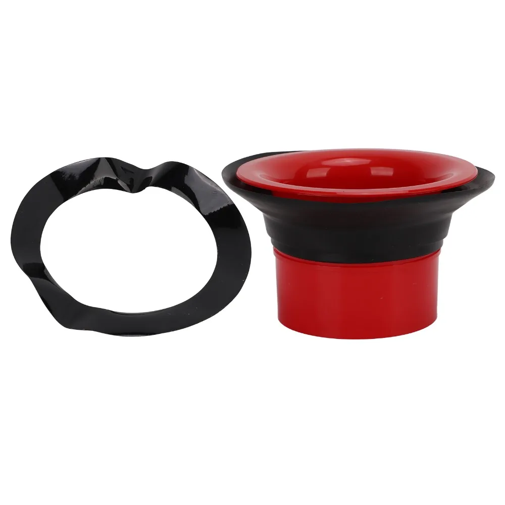 Professional ABS + Rubber Bass Drum Enhancer Red And Black Kick Drum Enhancer Bass Hole Protection Speaker Bass Drum Enhancement