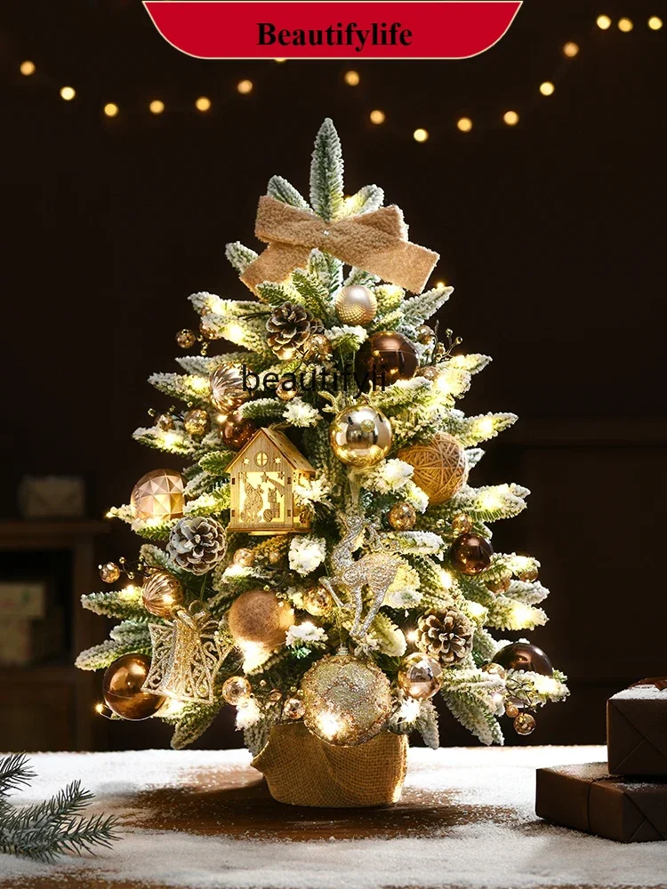 

Christmas Tree Small Mixed Leaf Set Christmas Decorations Skiing Imitative TreeH