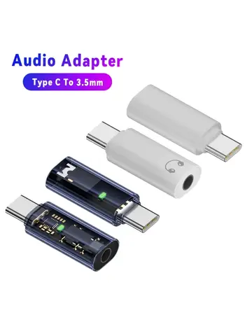 Type C To 3.5mm Audio Adapter USB Type C To 3.5mm Aux Adapter Earphone AUX Adapter for iPhone 15 Samsung Galaxy S24 S23 Ultra