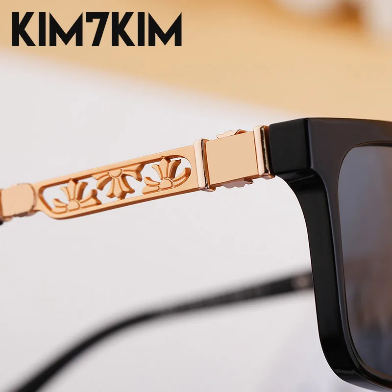 Square Polarized Sunglasses Women 2025 luxury Brands Flower Carved Frame Sun glasses For Ladies Male Shades Eyewear Anti UV400