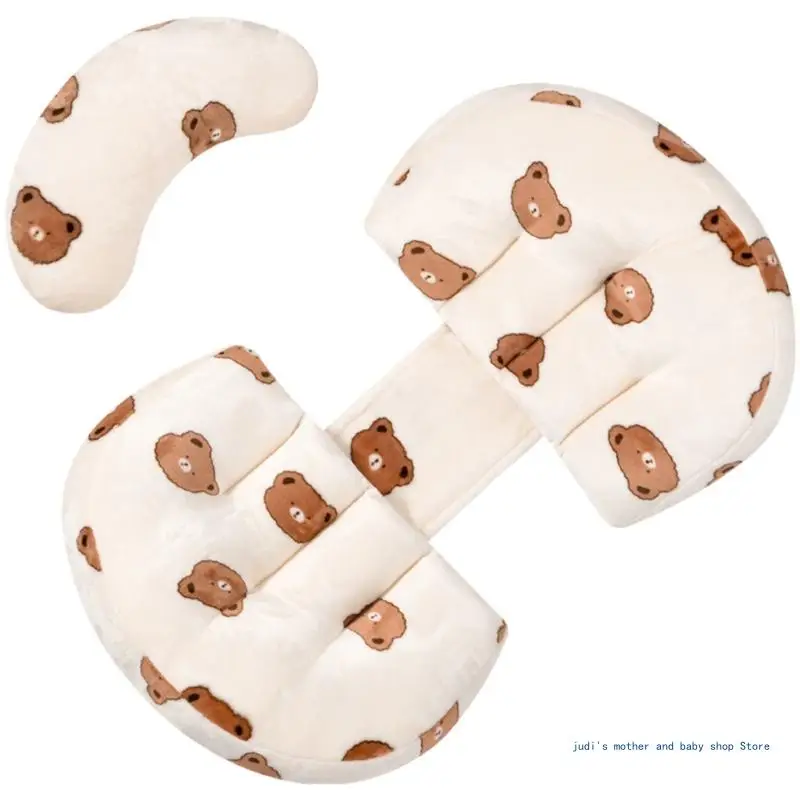 Pregnancy Pillows Support for Back Belly Printed Bear Pattern Pillow Detachable