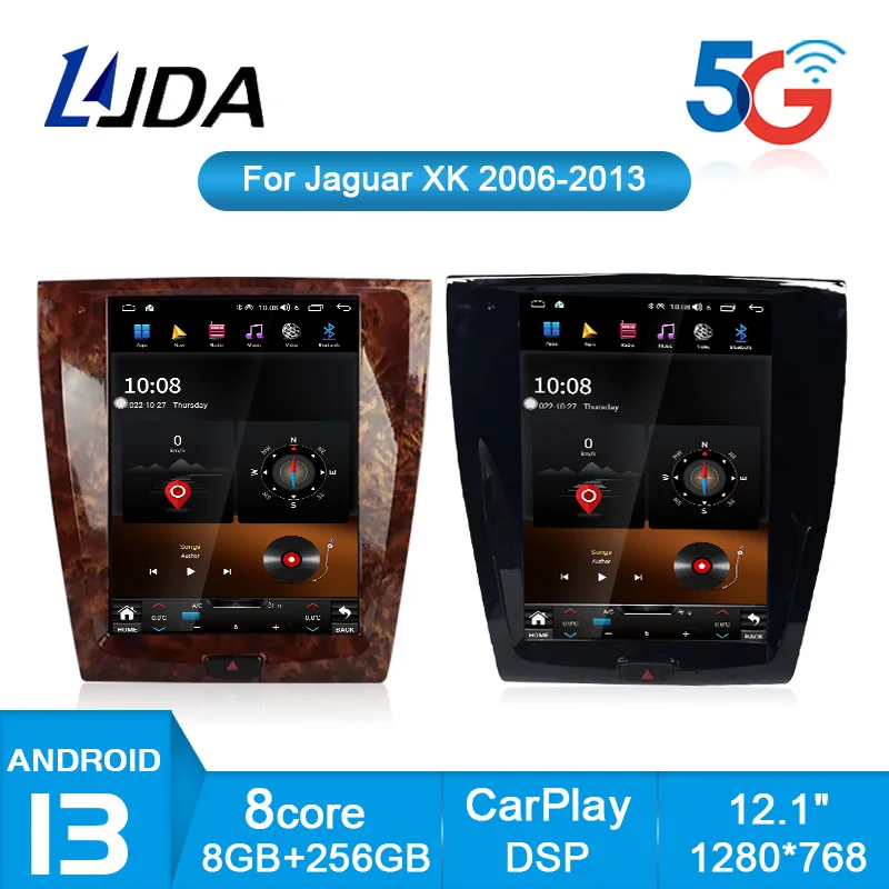 

LJDA Android 13 Car Multimedia Player For Jaguar XK XKR XKR-S 2006 - 2013 Car Radio GPS Navigation Auto Audio DSP 12.1 Inch