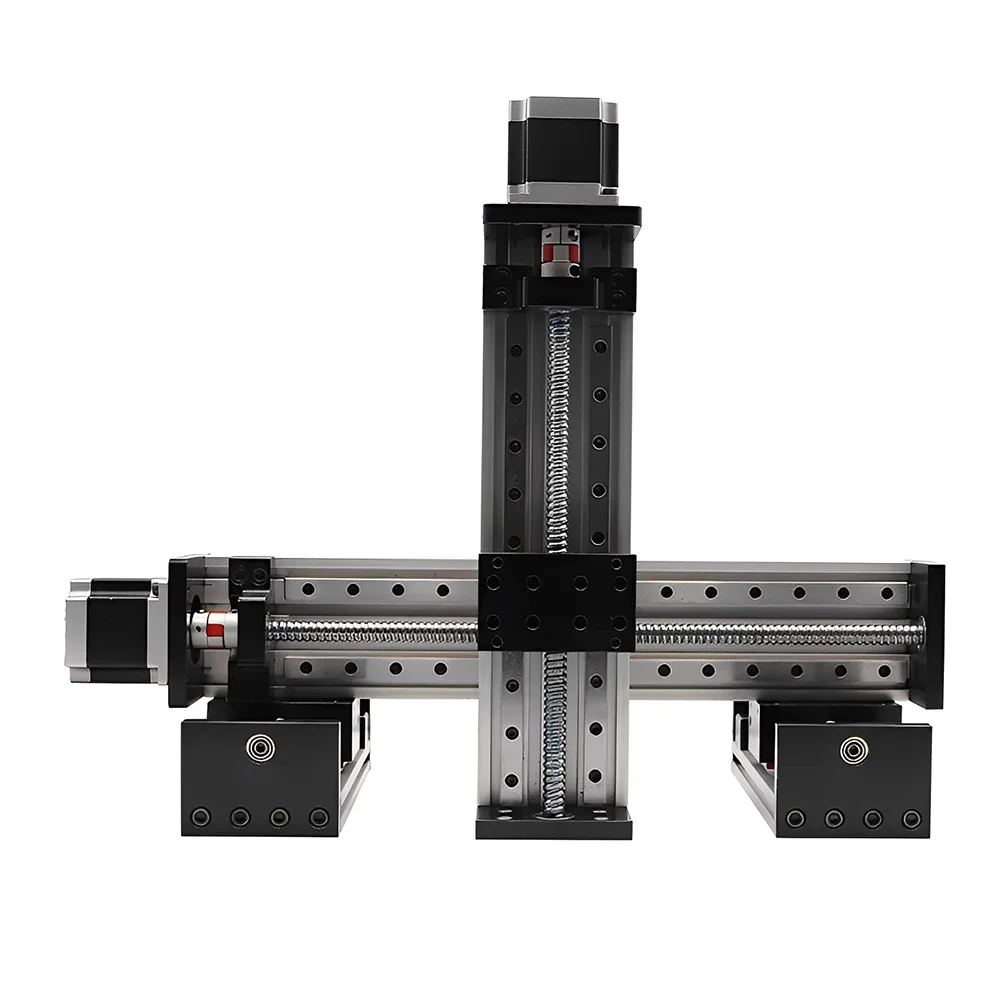 Tabela deslizante quadrada dobro do guia linear, SFU 1204, 1605, 1610, 100-1000mm, bola do curso, plataforma do parafuso, fase do eixo de XYZ, 2 PCes, 4 PCes deslizantes