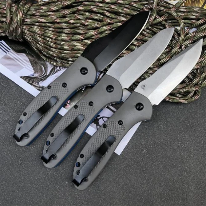 Outdoor Camping BM 550 Tactical Folding Knife D2 Blade Nylon Glass Fiber Handle  Security Pocket Knives EDC Tool