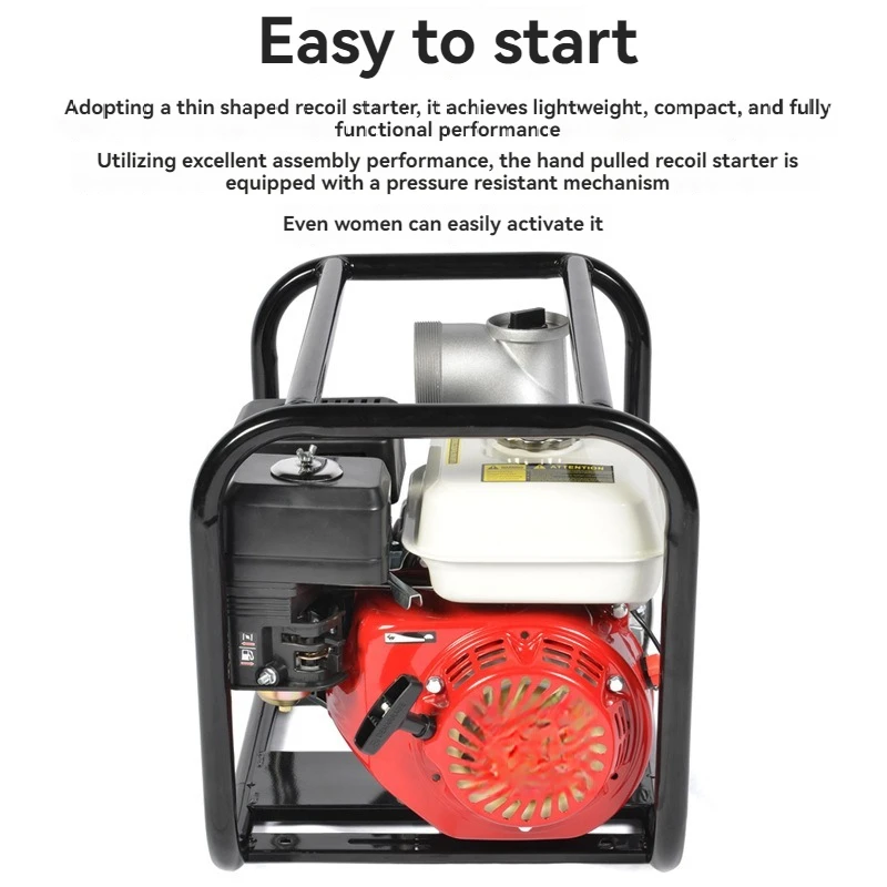 

Сельскохозяйственный ирригационный водяной насос с высоким подъемным бензиновым двигателем Самовсасывающий насос Водяной насос Топливный водяной насос