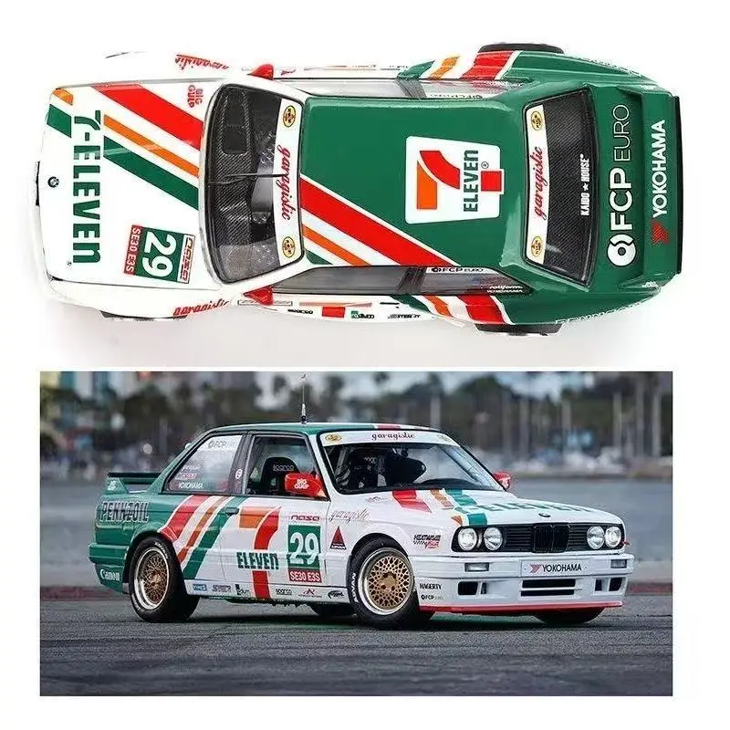 

KAIDO HOUSE Mini gt 1/64 KHMG217 BMW M3 KAIDO WORKS LARRY CHEN V1 7-Eleven Alloy Car Model Children Toys