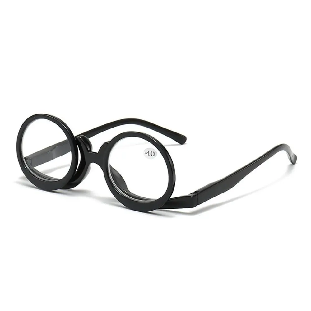 

Flip Down Lenses Rotating Makeup Reading Glasses Colourful Frame Eyewear Cosmetic Glasses Vision Care +1.0~+4.0 Diopter