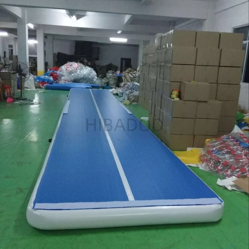 HIBADOU Air Mat Tumble Track 15x2x0.2m Inflatable Gymnastics Tumbling Track Mat with Air Pump For Practice Gymnastics