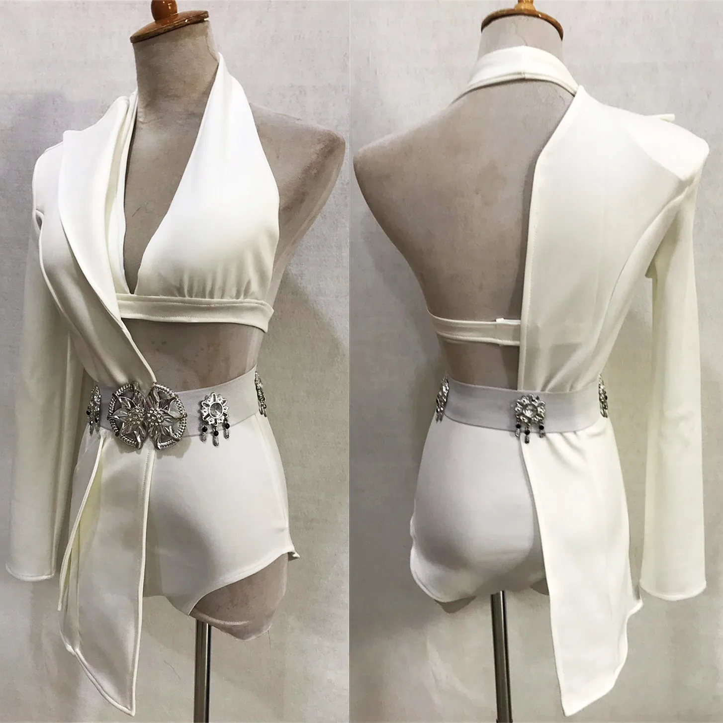 

Красный, черный асимметричный блейзер, бикини, танцевальный наряд, ночной клуб, бар, певица, танцовщица, женская сексуальная сценическая одежда, костюм для выступлений в команде, вечеринка