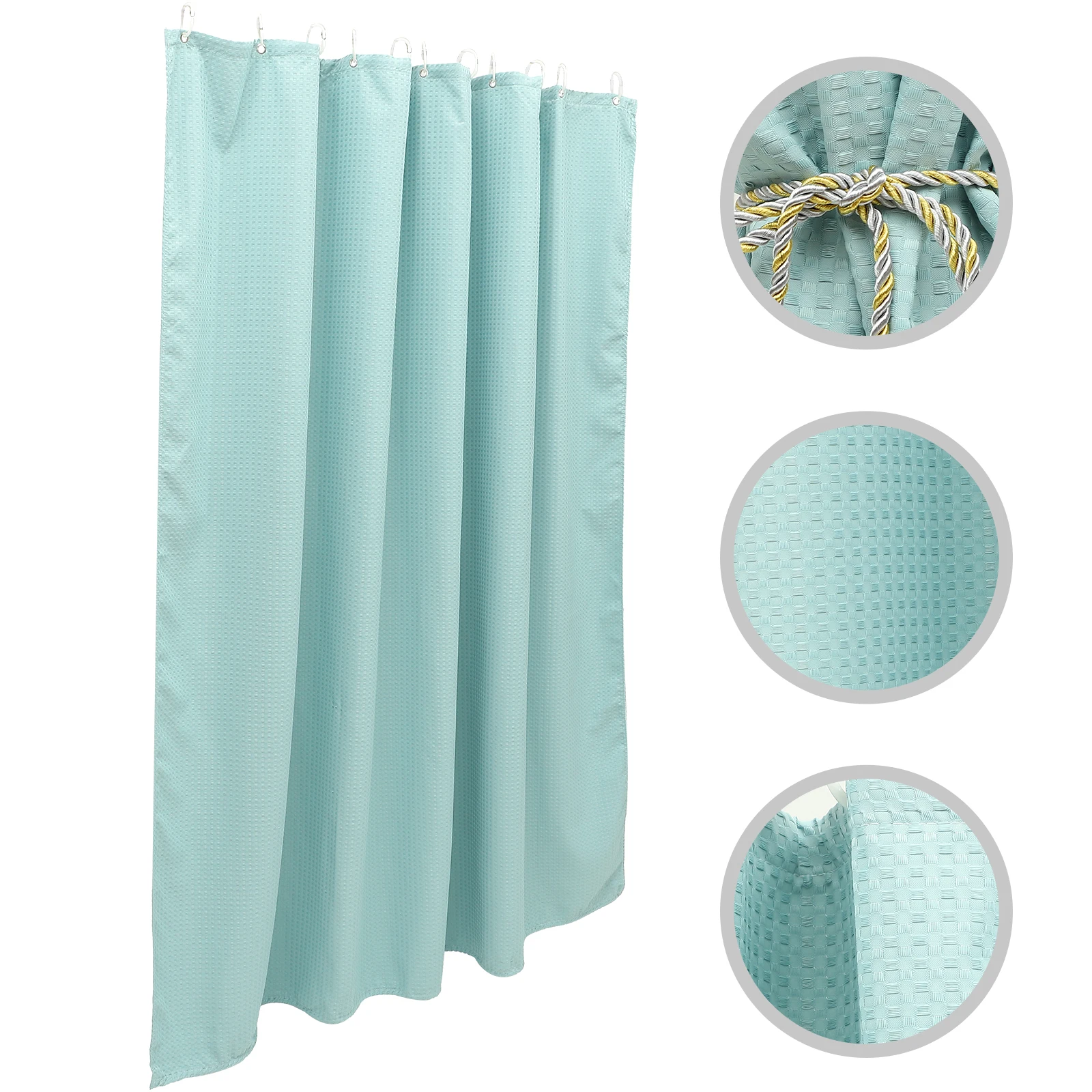 

1 Set Simple Color Bath Set Thickened Washable Shower Curtain For Bathroom Home Hotel Decor Large Size Water Resistant