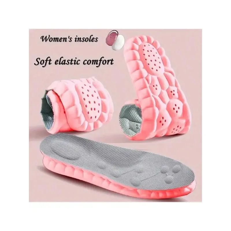 Semelles intérieures sportives 4D Cloud Technology pour chaussures, semelle en PU, douces, respirantes, amortissantes, pour la course à pied, soins orthopédiques