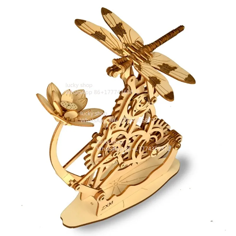 

Dragonfly 3D Car Wooden Puzzle, Scale Model,DIY Model Kit, Handcraft Gift,Home Decoration,Mechanical Model Kit, Building Toy