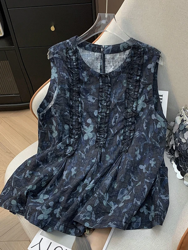 Korean Japanese Svel Printed irt Women's plus Size Loose Faionable Retro Top Commute Sle round Ne Casual Wear