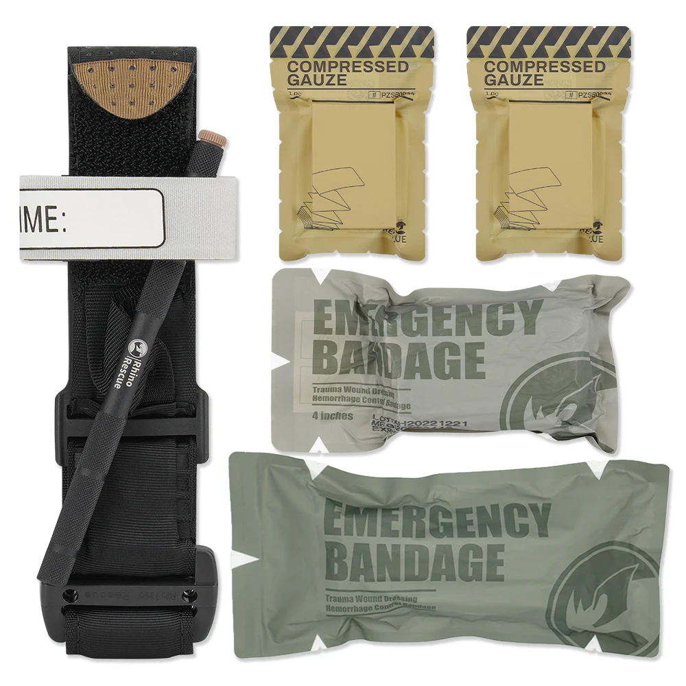 Trauma Kit, Emergency Bandage, Medical Tourniquet,  First Aid Tactical Survival Gear, RHINO RESCUE