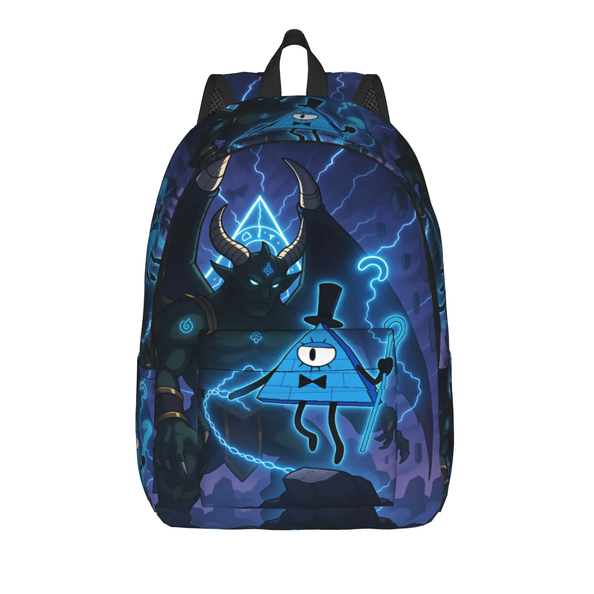 Cartoon G-Gravity Fall Backpack Bill Cipher Hiking Backpacks Student Colorful Lightweight High School Bags Streetwear Rucksack