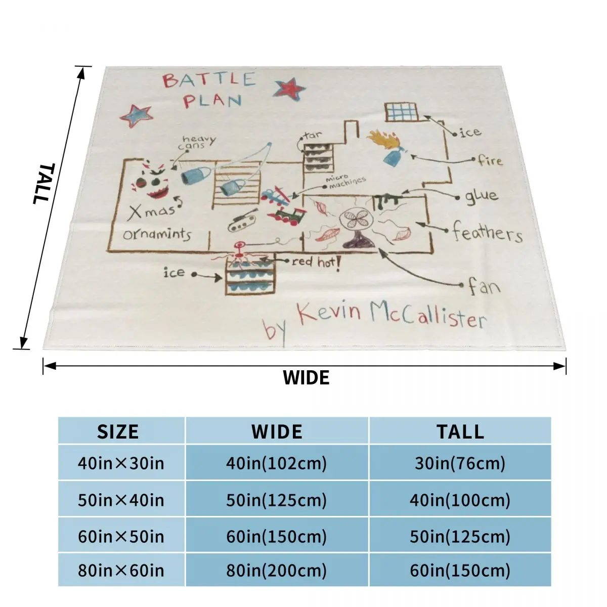 Kevin's Battle Plan Throw Blanket Quilt Beach Vintage Blankets