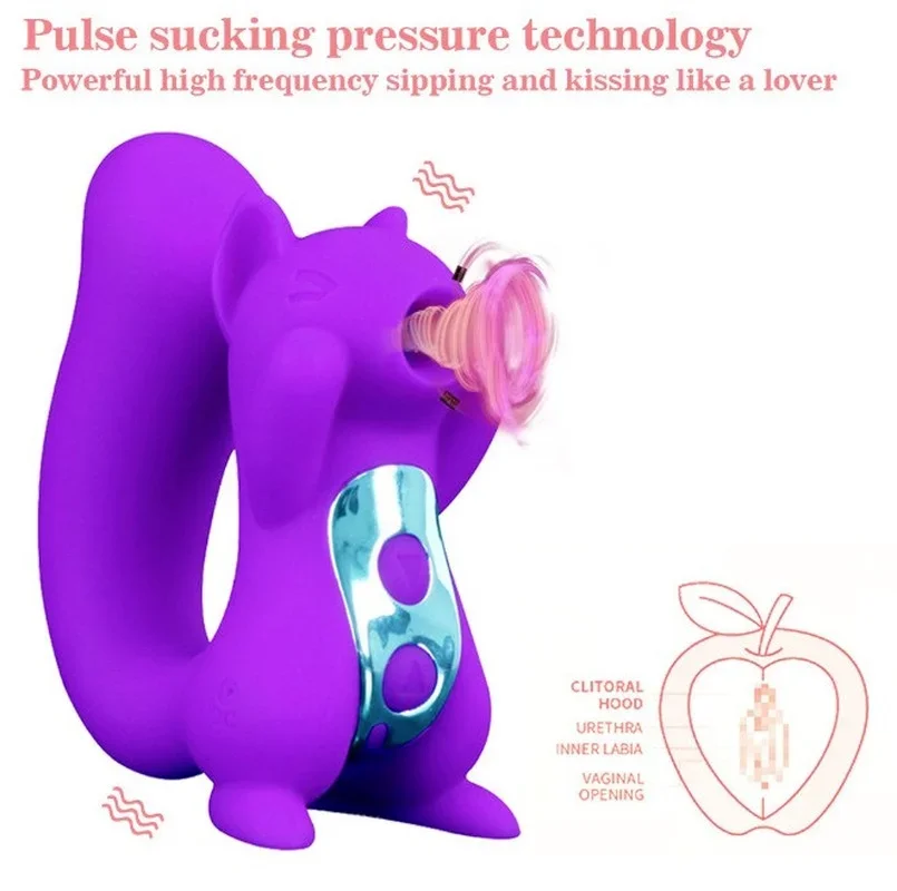 Squirrel Multifunction Clit Sucker Stimulation  Sex Toys Sucking Breast Pussy  Nipple for Women Vibrator Couple Teasing Fun