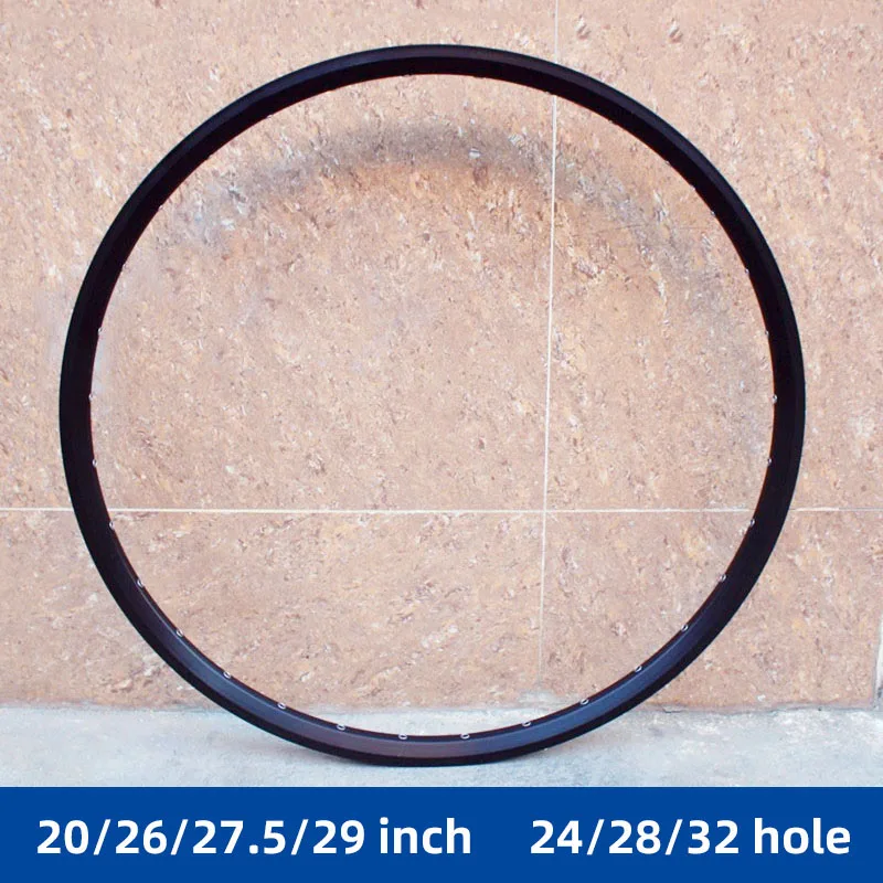 319 MTB bicycle rim 20/26/27.5/29 inch Aluminum alloy rim Mountain bike disc brake black rim 24/28/32 hole no logo knife rim