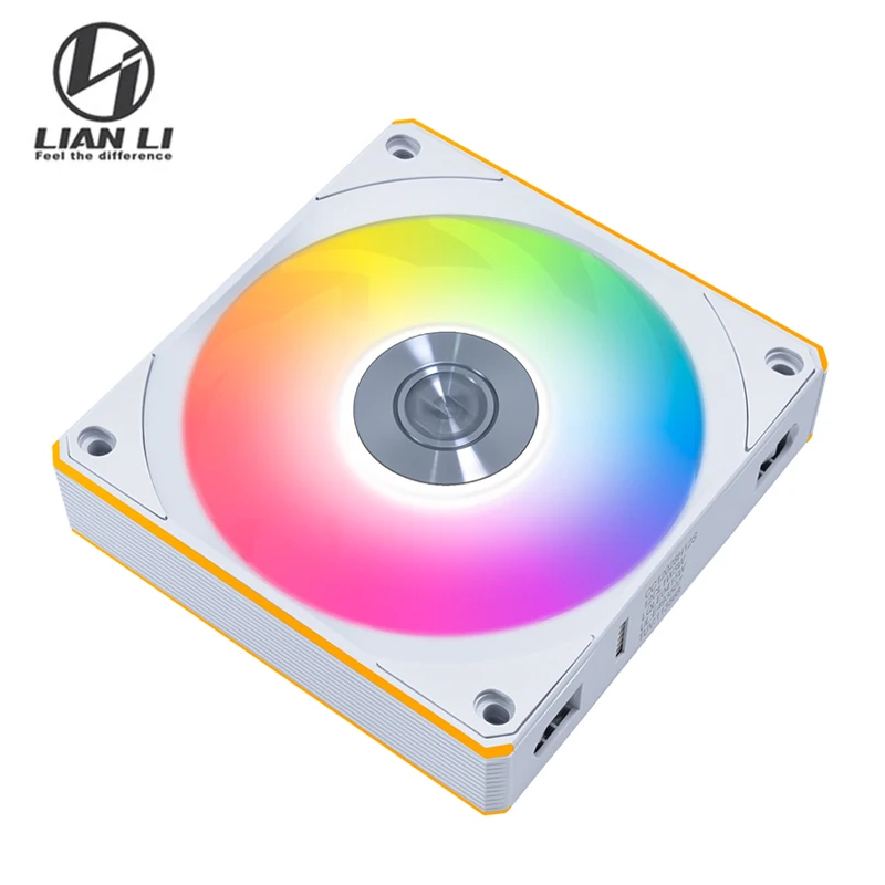 مروحة Lian Li CL120 اللاسلكية من السلسلة اللاسلكية، شفرة أمامية/خلفية، عبوة واحدة، أسود/أبيض #5