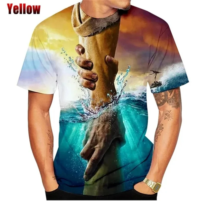 New Fashion The Cross 3D T-shirt About Jesus Love Everyone Christian Women Mens T-shirt Leisure Popular Promotion T Shirts Tops