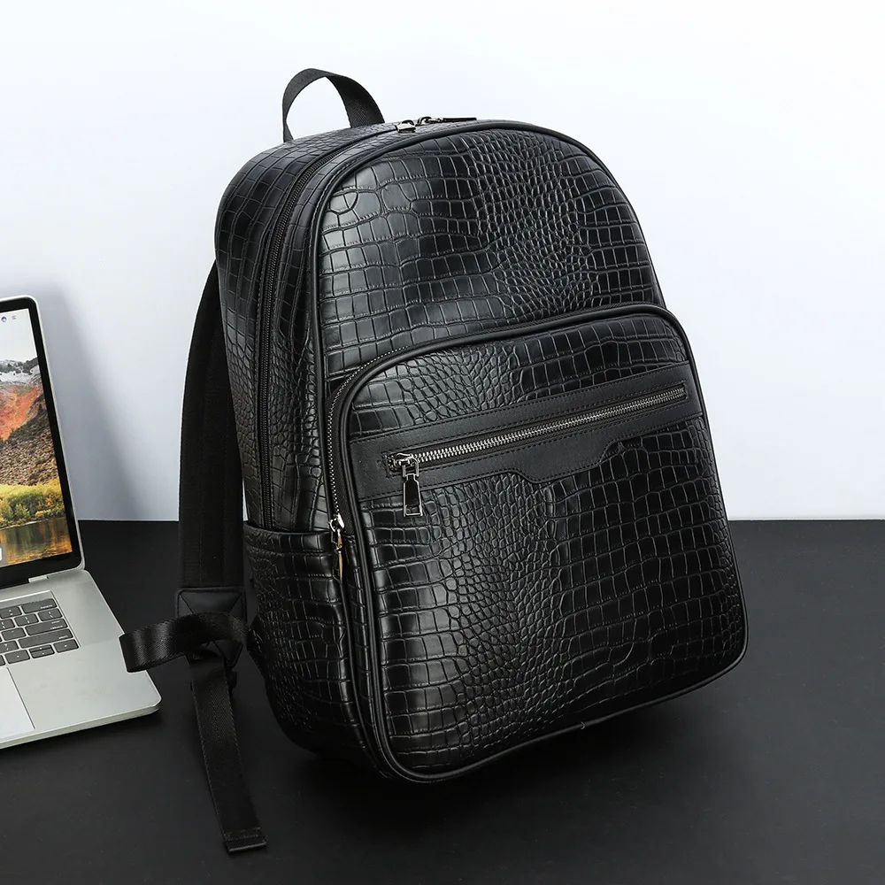 

Новая мода с узором аллигатора, мужские рюкзаки высокого качества из искусственной кожи, мужской корейский студенческий рюкзак для мальчиков, школьная сумка для компьютера