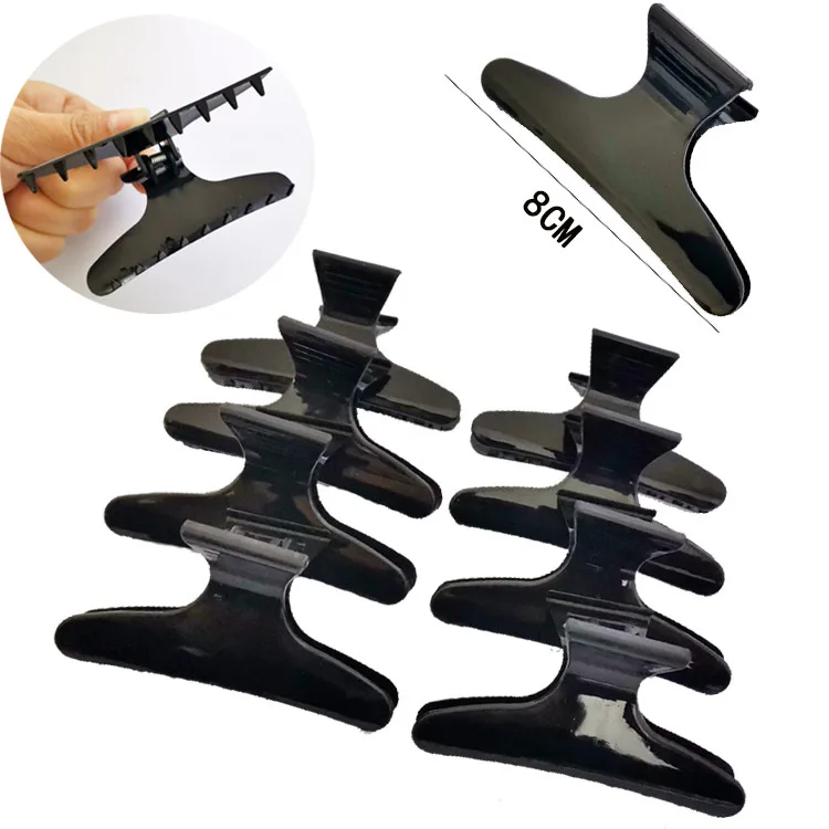 Pinces à cheveux papillon pour femmes et filles, épingles à cheveux, outils de maintien de style, pinces à griffes de section, accessoires de salon professionnels, 8-12 pièces par ensemble